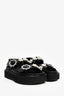 Simone Rocha Black Pearl Crystal Embellished Platform Sandals Size 37