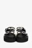 Simone Rocha Black Pearl Crystal Embellished Platform Sandals Size 37