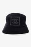 Pre-Loved Chanel™ Black Wool/Cotton CC Logo Bucket Hat Size L