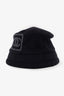 Pre-Loved Chanel™ Black Wool/Cotton CC Logo Bucket Hat Size L