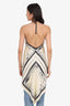 Hermès Cream/Black Silk Halter Neck Tunic Size 38