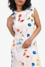 Escada White/Multicolour Floral Sequin Dress Size 36