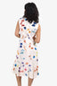 Escada White/Multicolour Floral Sequin Dress Size 36