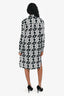 Diane Von Furstenberg Black & White Printed Tunic Dress