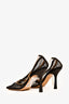 Bottega Veneta Black Mesh Square Toe Heels Size 37