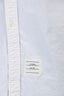 Thom Browne White Cotton Button Down Striped Armband Shirt Size L Mens