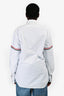 Thom Browne White Cotton Button Down Striped Armband Shirt Size L Mens