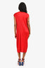 Pleats Please by Issey Miyake Red Pleated Sleeveless Dress Size 3