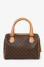 Celine Brown Vintage Mini Macadam Boston Bag