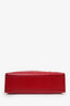 Fendi Red Leather Medium Perforated Tote with Strap