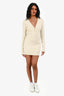 Zeynap Arcay Beige Knit Henley Long Sleeves Midi Dress Size 2