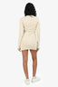 Zeynap Arcay Beige Knit Henley Long Sleeves Midi Dress Size 2