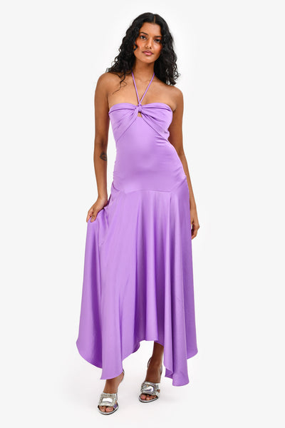 A.L.C. Purple Satin Strapless/Halter Dress Size 0 Mine & Yours A.L.C. Purple Satin Strapless/Halter Dress Size 0 Mine & Yours
