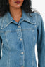 Citizens of Humanity Blue Denim Button Down Shirt Dress Size XS