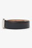 Louis Vuitton Black Taiga Leather Buckle Belt Size 95