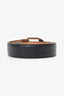 Louis Vuitton Black Taiga Leather Buckle Belt Size 95