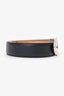 Louis Vuitton Black Taiga Leather Buckle Belt Size 95