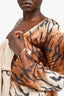 Roberto Cavalli Leopard Printed Silk Cover Up Kimono Dress Size 42