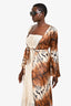 Roberto Cavalli Leopard Printed Silk Cover Up Kimono Dress Size 42