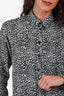The Kooples Black & White Leopard Pattern Button Down Shirt Size 1