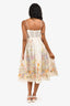 Zimmermann Cream Floral Corset Dress Size 0P