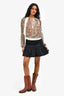 Prada Black Ruffled Mini Skirt Size 40