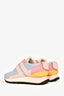 Lanvin Blue/Pink Leather Sneakers Size 35