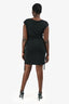 St. John Black Cinched Hem Mini Dress Size M