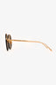 Linda Farrow Black/Gold Tone Round Framed Sunglasses