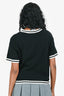 Moschino Boutique Black & White Bow Knit Short Sleeves Top Size 4
