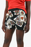 Dolce & Gabbana Black/White Play Card Garphic Shorts Size 42