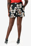 Dolce & Gabbana Black/White Play Card Garphic Shorts Size 42