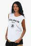 Balmain White/Black Logo Printed Tank Size 40