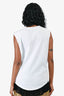 Balmain White/Black Logo Printed Tank Size 40