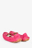 Prada Magenta Leather Slip On Flats Size 37