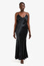 Lovers + Friends Black Satin 'Anderson' Gown Size L