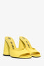 The Attico Yellow Croc Embossed Heeled 'Luz 105' Mules Size 39