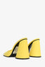 The Attico Yellow Croc Embossed Heeled 'Luz 105' Mules Size 39