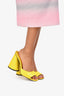 The Attico Yellow Croc Embossed Heeled 'Luz 105' Mules Size 39