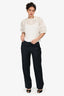 Mason Margiela Navy Wool Zip Detail Pants Size 4