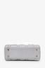 Christian Dior 2019 Grey Leather Cannage Mini Lady Dior with Strap