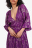 Ba&sh Purple Printed Dina Maxi Dress Size XS