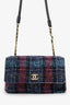 Pre-Loved Chanel™ 2018 Navy/Multicolour Tweed Hamburg Double Side Bag