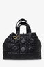 Christian Dior 2024 Black Macrocannage Calfskin Large Dior Toujours Bag With Pouch