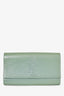 Saint Laurent Teal Green Patent Leather Belle De Jour Clutch (As Is)