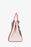 Christian Dior Navy/Pink Tri Colour Leather Mini Diorissimo Top Handle with Strap