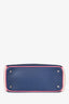 Christian Dior Navy/Pink Tri Colour Leather Mini Diorissimo Top Handle with Strap