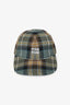 Miu Miu Brown/Green Tartan Patterned Cap