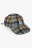 Miu Miu Brown/Green Tartan Patterned Cap