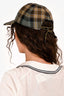 Miu Miu Brown/Green Tartan Patterned Cap